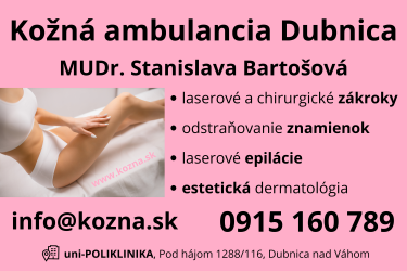 Logo zariadenia Kožná ambulancia Dubnica - MUDr. Stanislava Bartošová